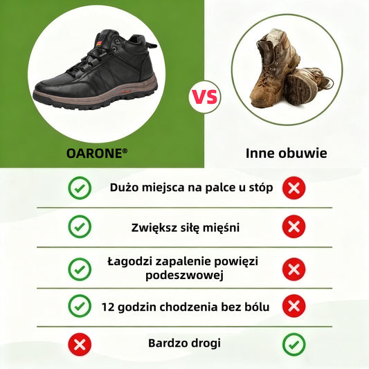 Najwyższej jakości obuwie ortopedyczne oarone® | Ergonomiczna konstrukcja zapewniająca ulgę w bólu i wygodę noszenia bez uczucia zmęczenia.