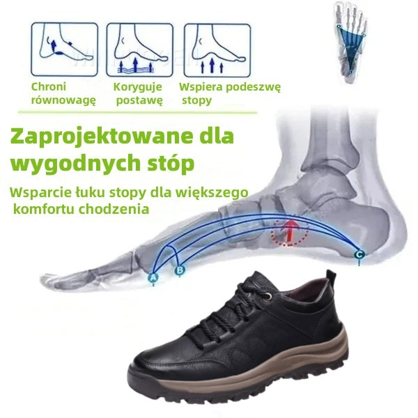 [Ograniczony czas: 60% zniżki i bezpłatne skarpety z wysokiej jakości bawełny] Stylowe, miękkie i wygodne skórzane buty (wsparcie łuku ułatwia chodzenie)