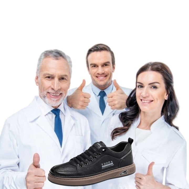 Oarone® | Buty ortopedyczne dla mężczyzn, wykonane z australijskiej skóry cielęcej ✅ Wygodne chodzenie, ulga w bólu