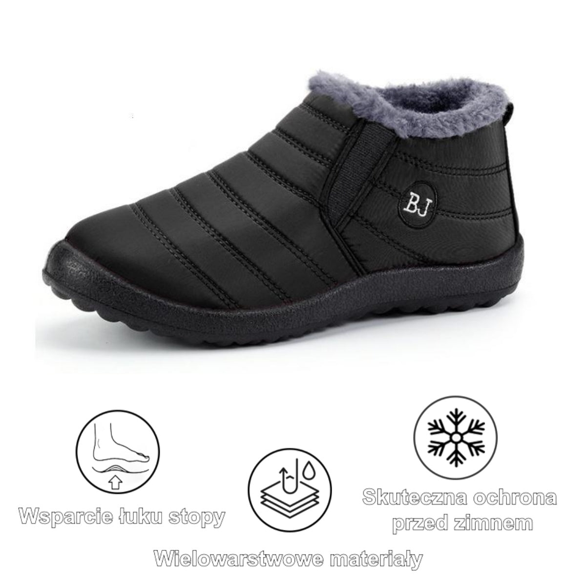 [50% zniżki dzisiaj - nie przegap!] Ergonomicznie zaprojektowane ciepłe buty - cholewka najwyższej jakości, wodoodporna + ciepły polar 👞