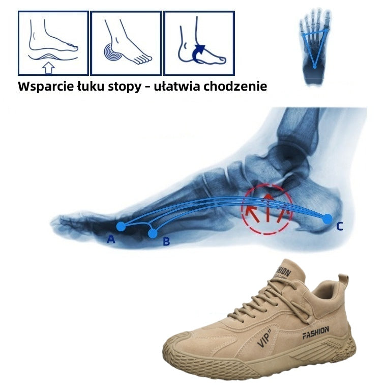 【🎁Dzisiaj 50% zniżki - Nie przegap】 Ergonomicznie zaprojektowane buty ortopedyczne - konstrukcja z podparciem łuku stopy 👞 Pozbądź się dyskomfortu podczas chodzenia