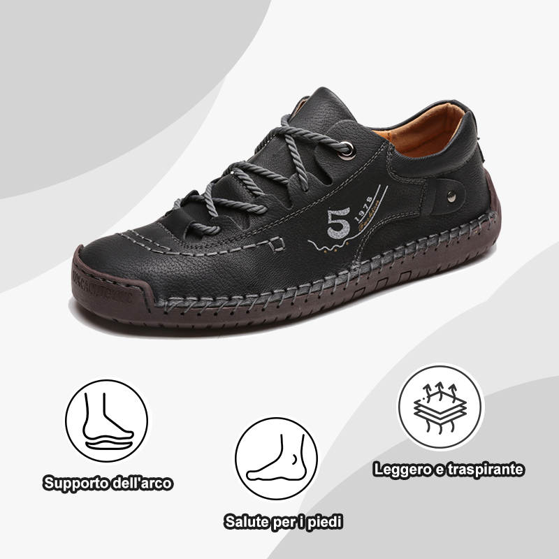 [Sconto del 50% oggi - da non perdere] Scarpe ortopediche dal design ergonomico - pelle di alta qualità + cucite a mano