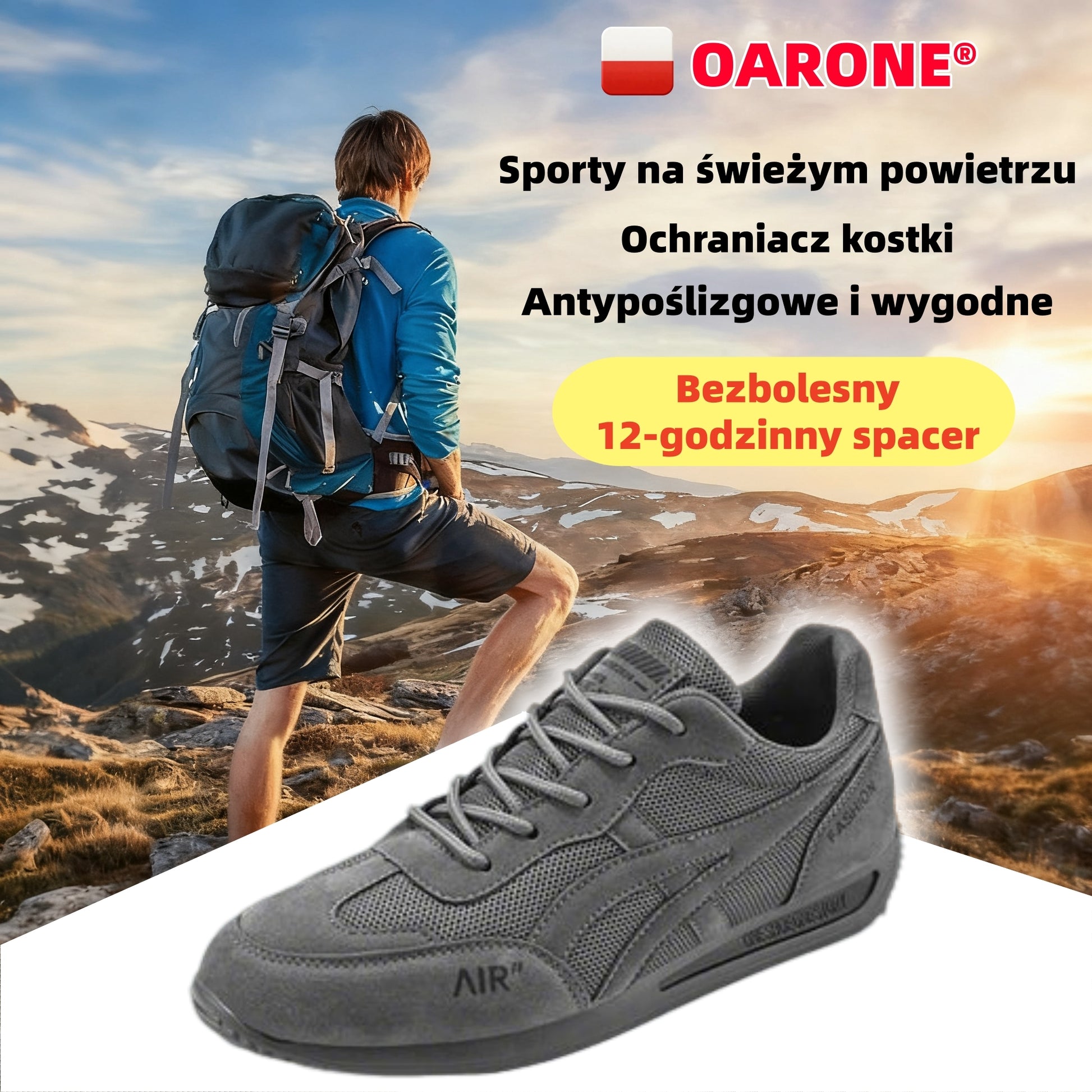 OARONE® | Nowość na rynku, połowa ceny przez ograniczony czas. Ergonomiczna konstrukcja, doskonała amortyzacja i korekcja chodu.