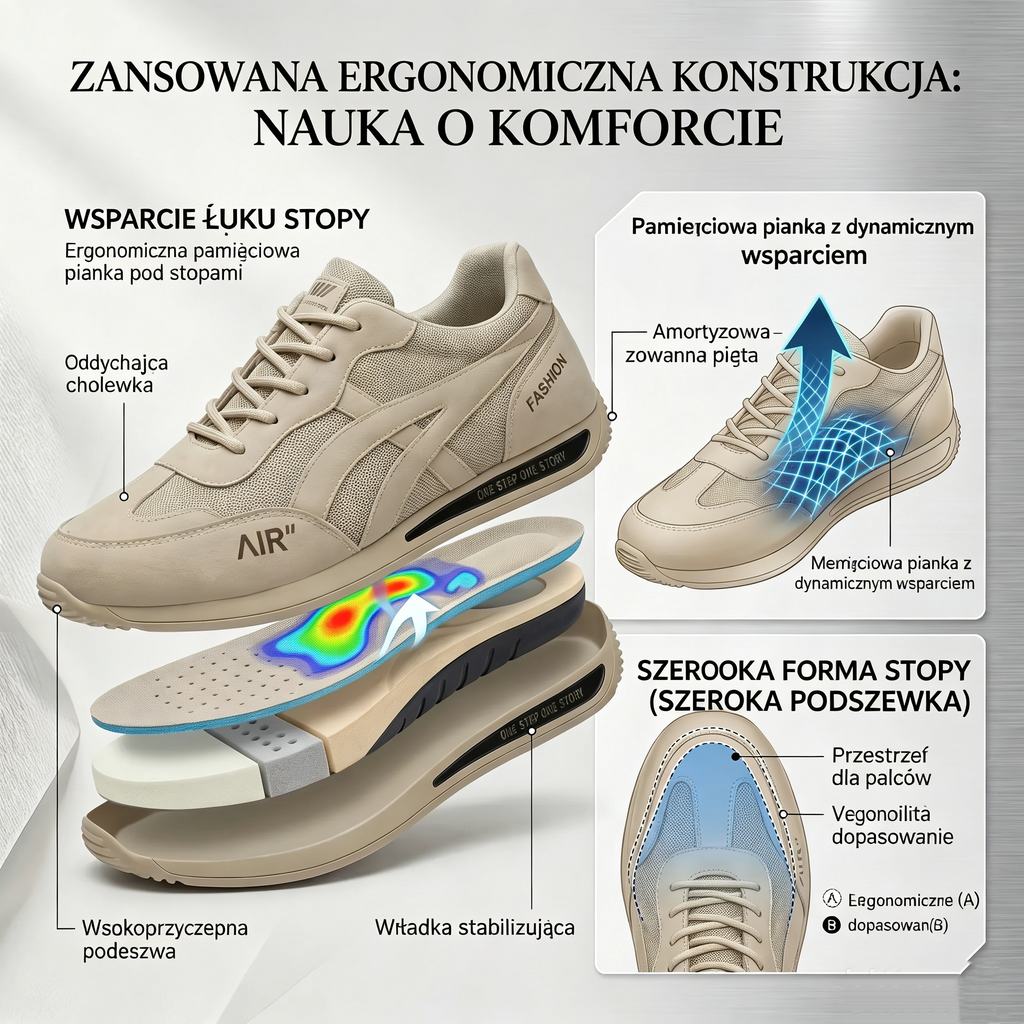 OARONE® | Nowość na rynku, połowa ceny przez ograniczony czas. Ergonomiczna konstrukcja, doskonała amortyzacja i korekcja chodu.