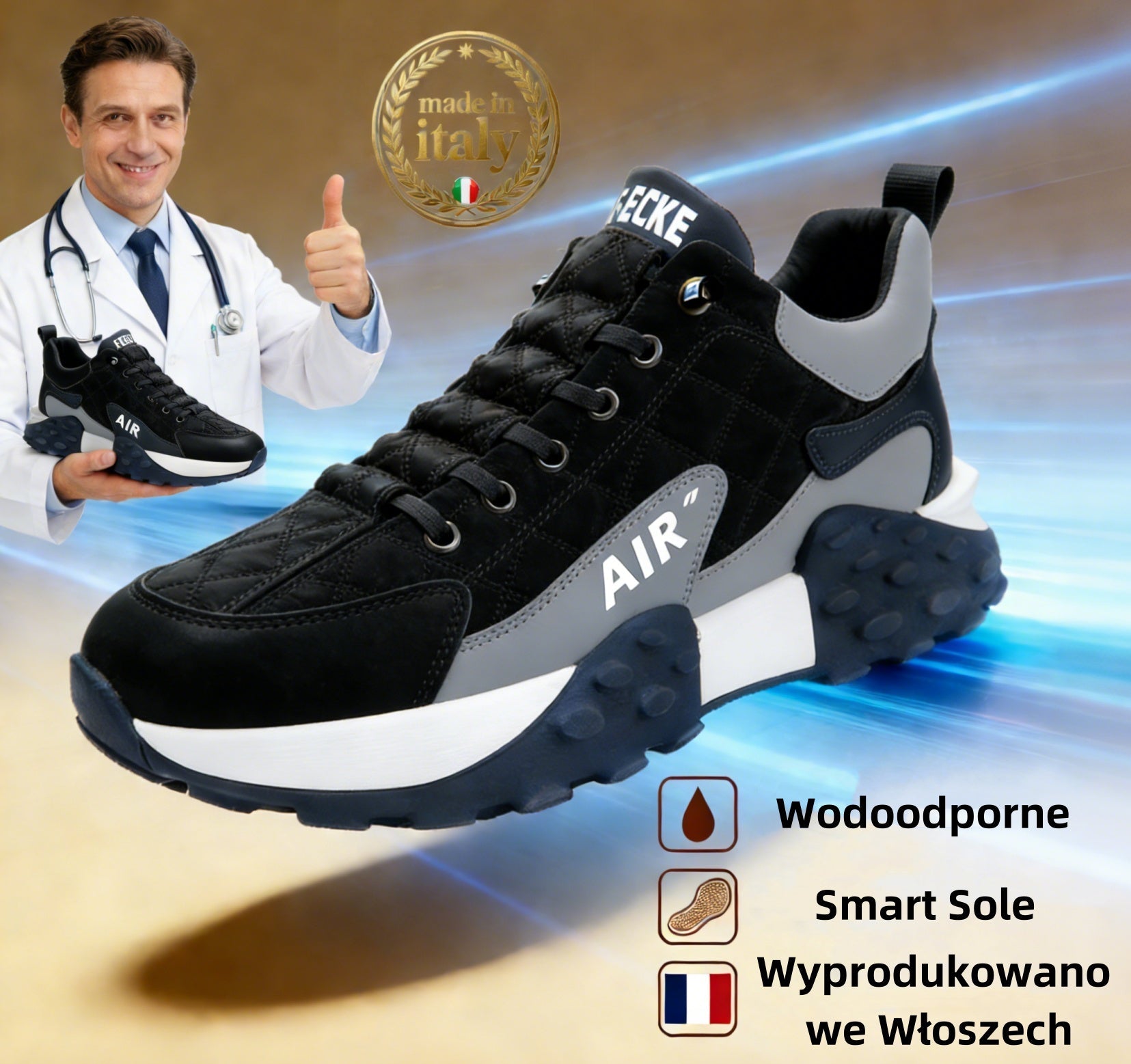 ⏰50% zniżki dzisiaj | Profesjonalne buty do chodzenia OARONE® | Szerokie palce + Wsparcie łuku stopy + Amortyzująca podeszwa | Certyfikat CE/Wyrób medyczny