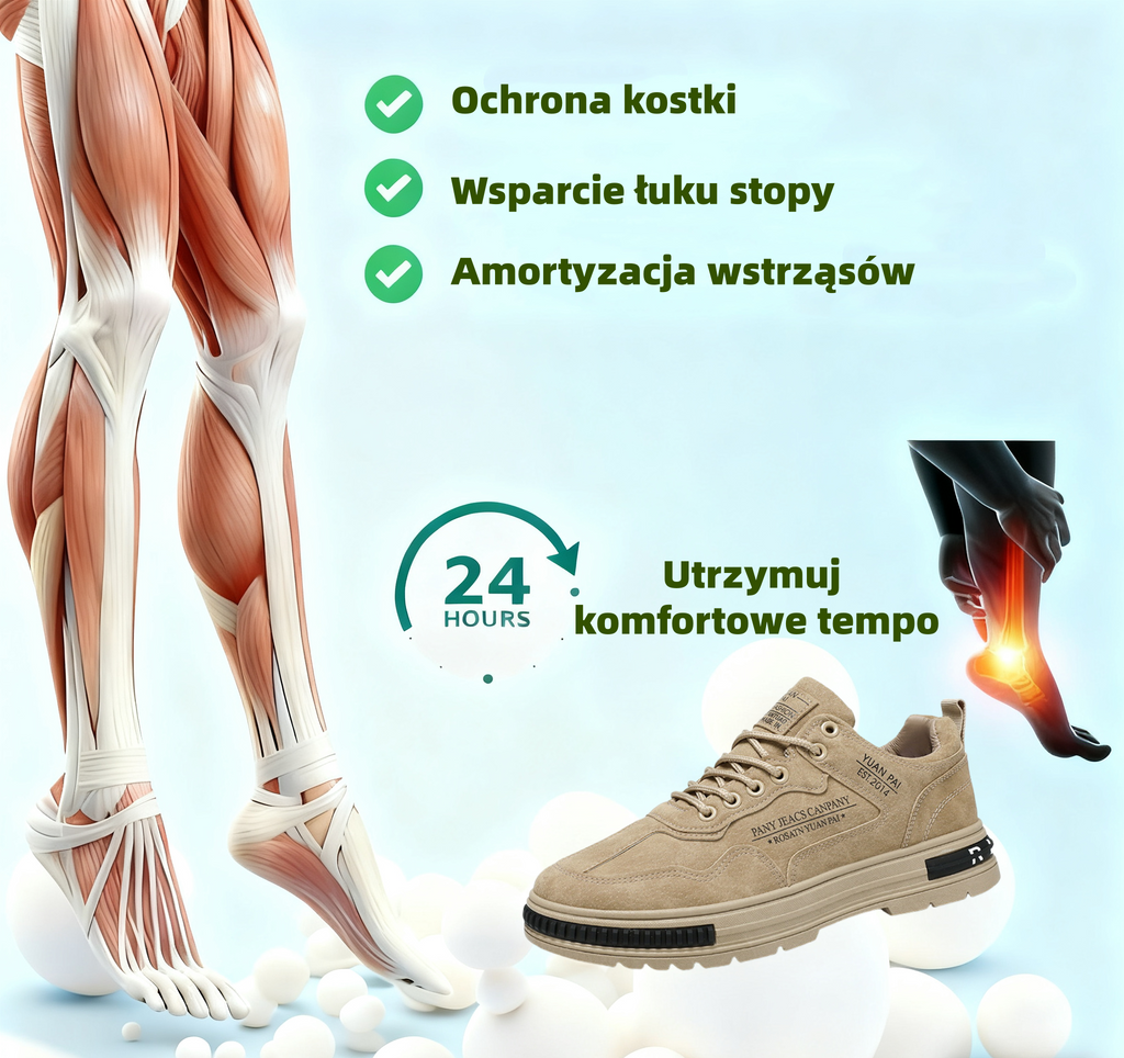 OARONE® | Miękkie i wygodne ortopedyczne buty sportowe ✅ Wsparcie łuku stopy łagodzące dyskomfort