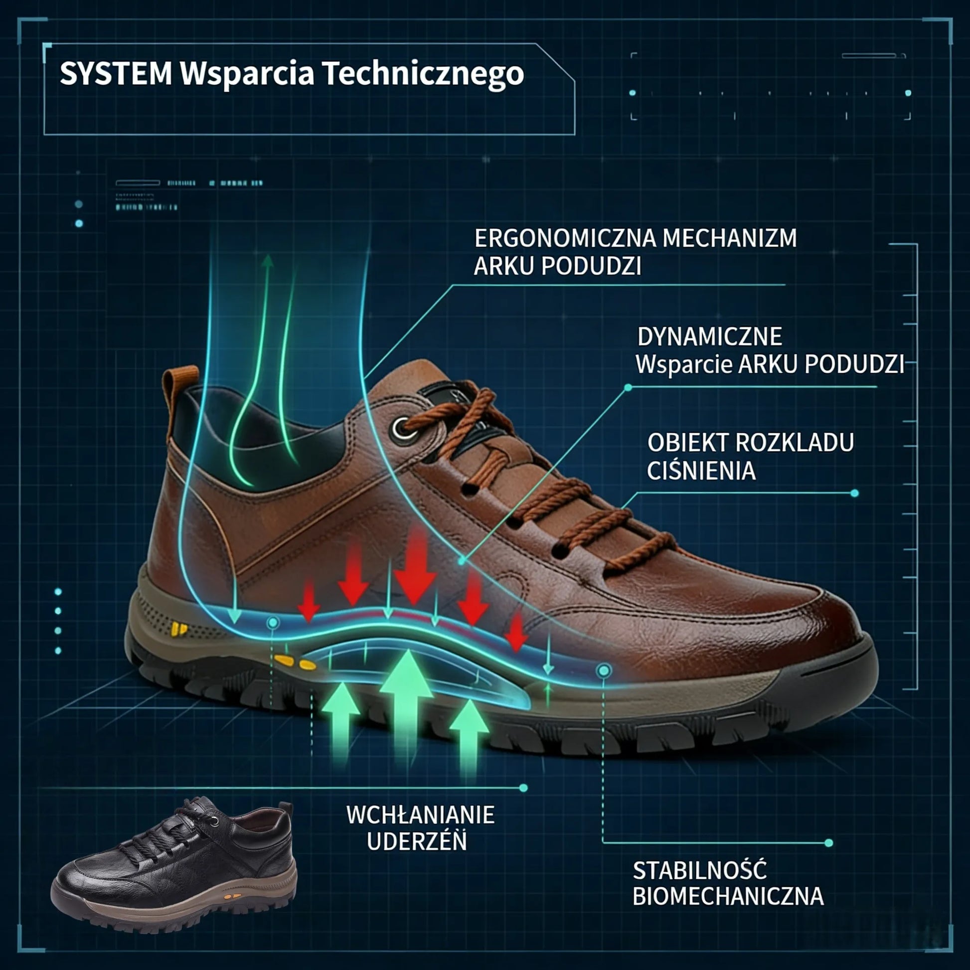(🔥60% zniżki dzisiaj - nie przegap!)OARONE®-Męskie skórzane buty ortopedyczne ✅ koniec bólu stóp, wygoda na cały dzień!