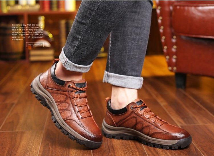[Ograniczony czas: 60% zniżki i bezpłatne skarpety z wysokiej jakości bawełny] Stylowe, miękkie i wygodne skórzane buty (wsparcie łuku ułatwia chodzenie)