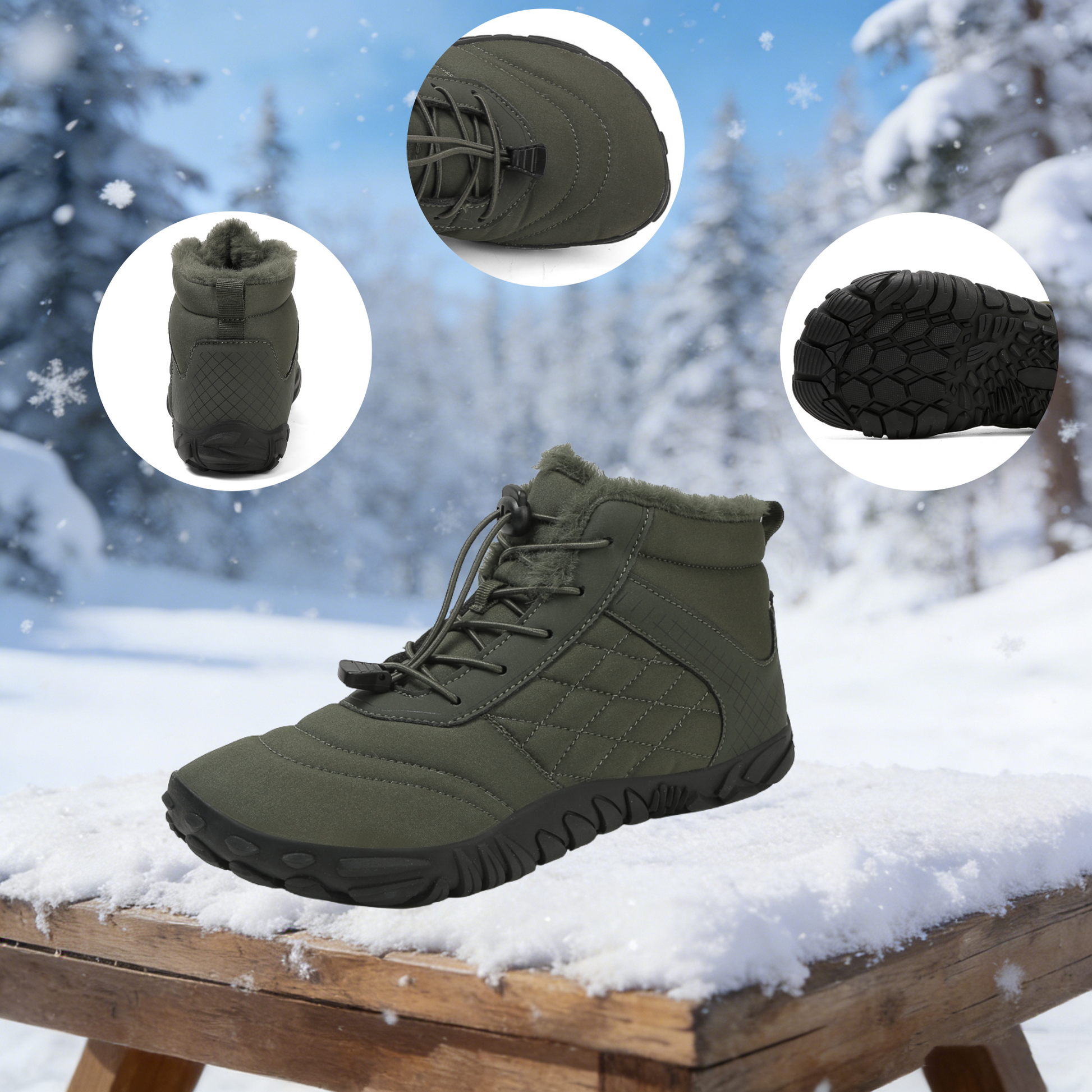 【⏰Oferta ograniczona czasowo: 70% zniżki - Nie przegap】Najnowsze ergonomiczne wełniane buty zimowe - ✅️ Korygują postawę podczas chodzenia - Zwiększają ciepło, wodoodporność i antypoślizgowość👞