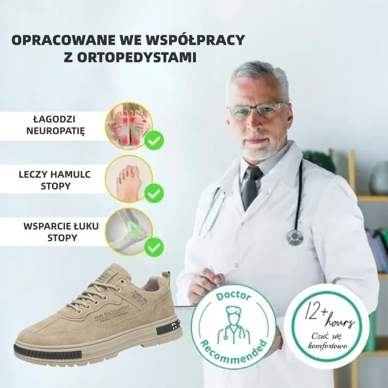 OARONE® | Miękkie i wygodne ortopedyczne buty sportowe ✅ Wsparcie łuku stopy łagodzące dyskomfort