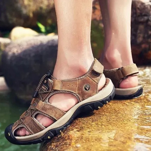 【🎁Dzisiejsza oferta 60% zniżki – Nie przegap tego】 Ergonomiczne sandały ortopedyczne ze skóry cielęcej – Bezbolesne chodzenie👞 Spraw, aby chodzenie było bardziej komfortowe