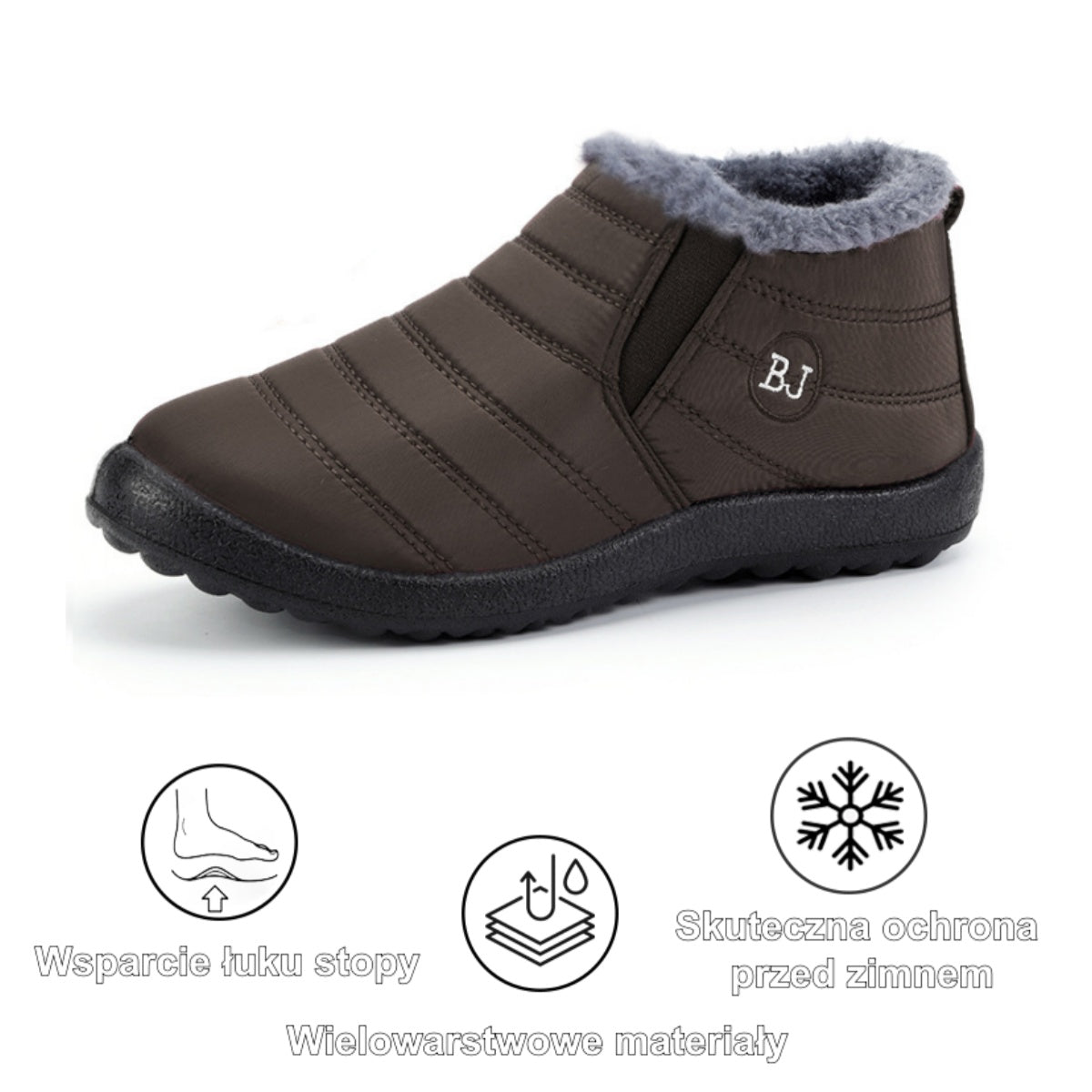 [50% zniżki dzisiaj - nie przegap!] Ergonomicznie zaprojektowane ciepłe buty - cholewka najwyższej jakości, wodoodporna + ciepły polar 👞
