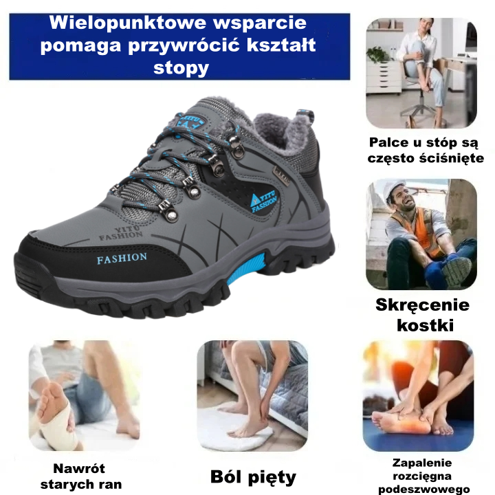 [⏰50% zniżki dzisiaj - nie przegap] Ergonomiczne buty trekkingowe - skóra premium + ciepło 👞