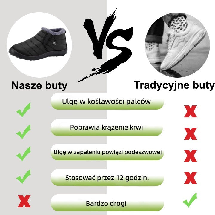 [50% zniżki dzisiaj - nie przegap!] Ergonomicznie zaprojektowane ciepłe buty - cholewka najwyższej jakości, wodoodporna + ciepły polar 👞