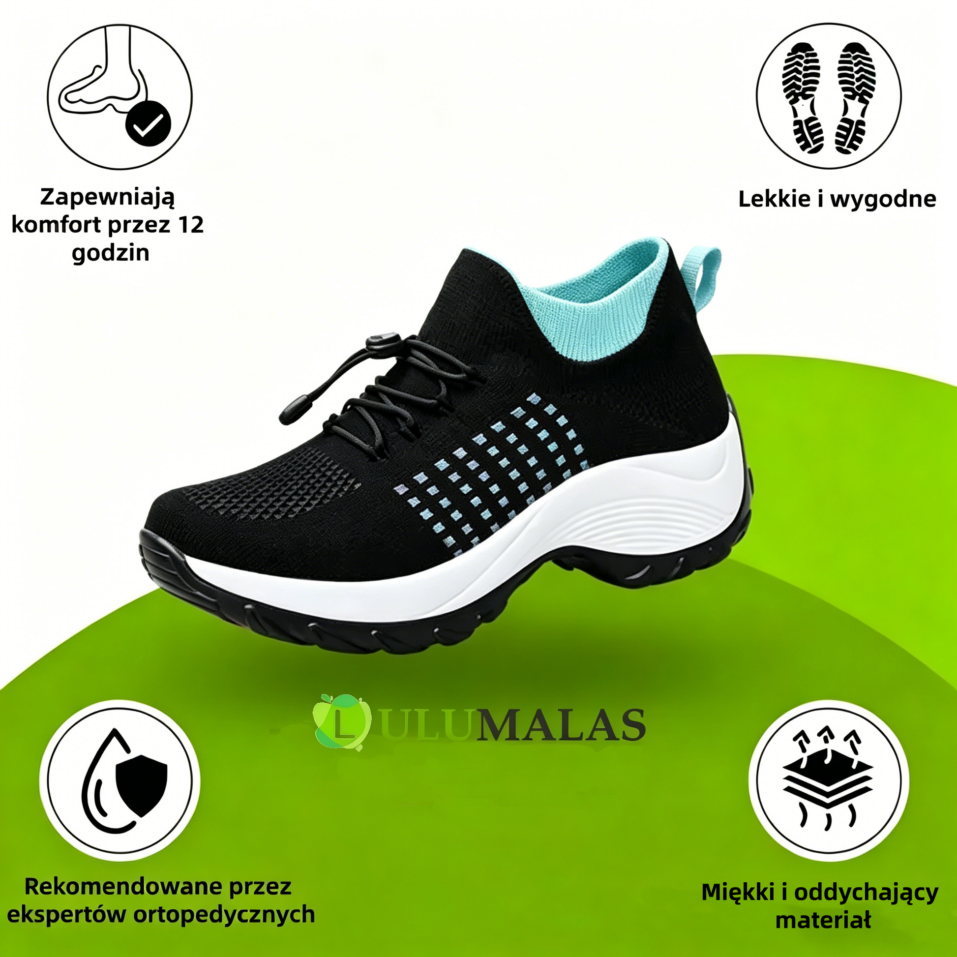 (🔥60% zniżki dzisiaj - nie przegap!) ⏰LULUMALASS® - Miękkie, wygodne, oddychające i amortyzowane buty sportowe ✅ (Wsparcie łuku stopy łagodzące dyskomfort)