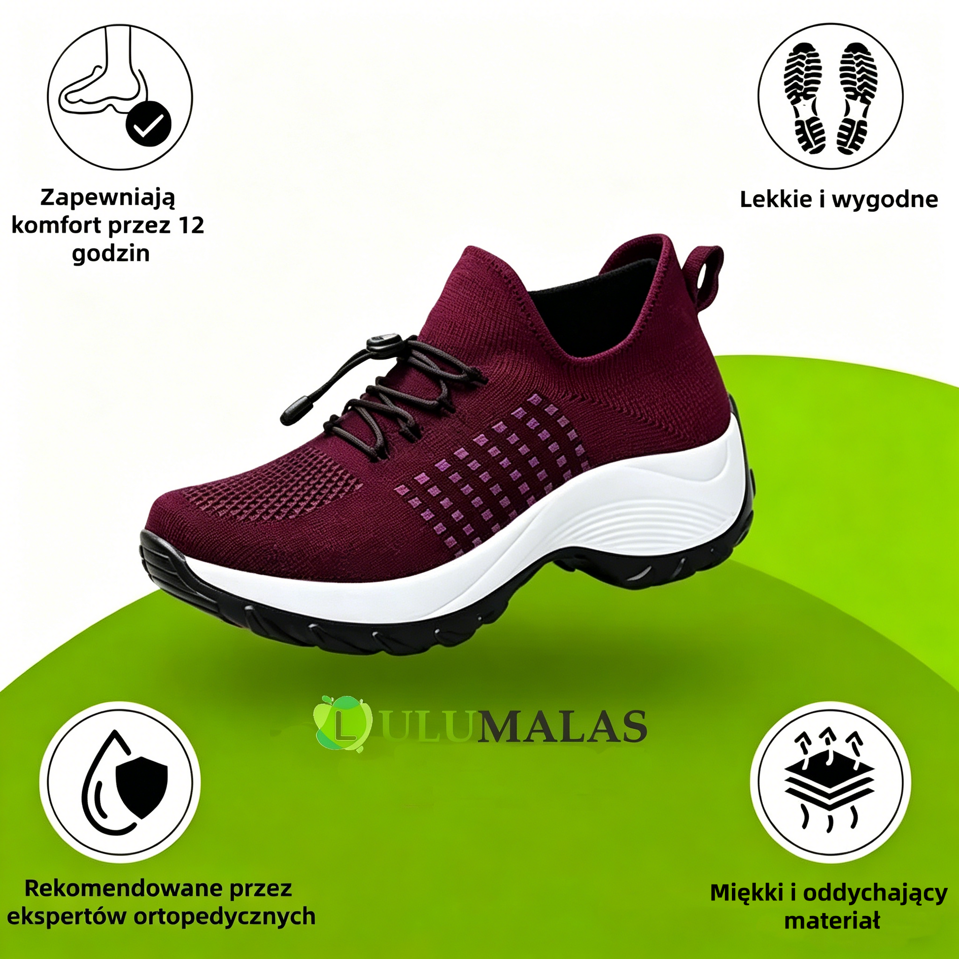 (🔥60% zniżki dzisiaj - nie przegap!) ⏰LULUMALASS® - Miękkie, wygodne, oddychające i amortyzowane buty sportowe ✅ (Wsparcie łuku stopy łagodzące dyskomfort)