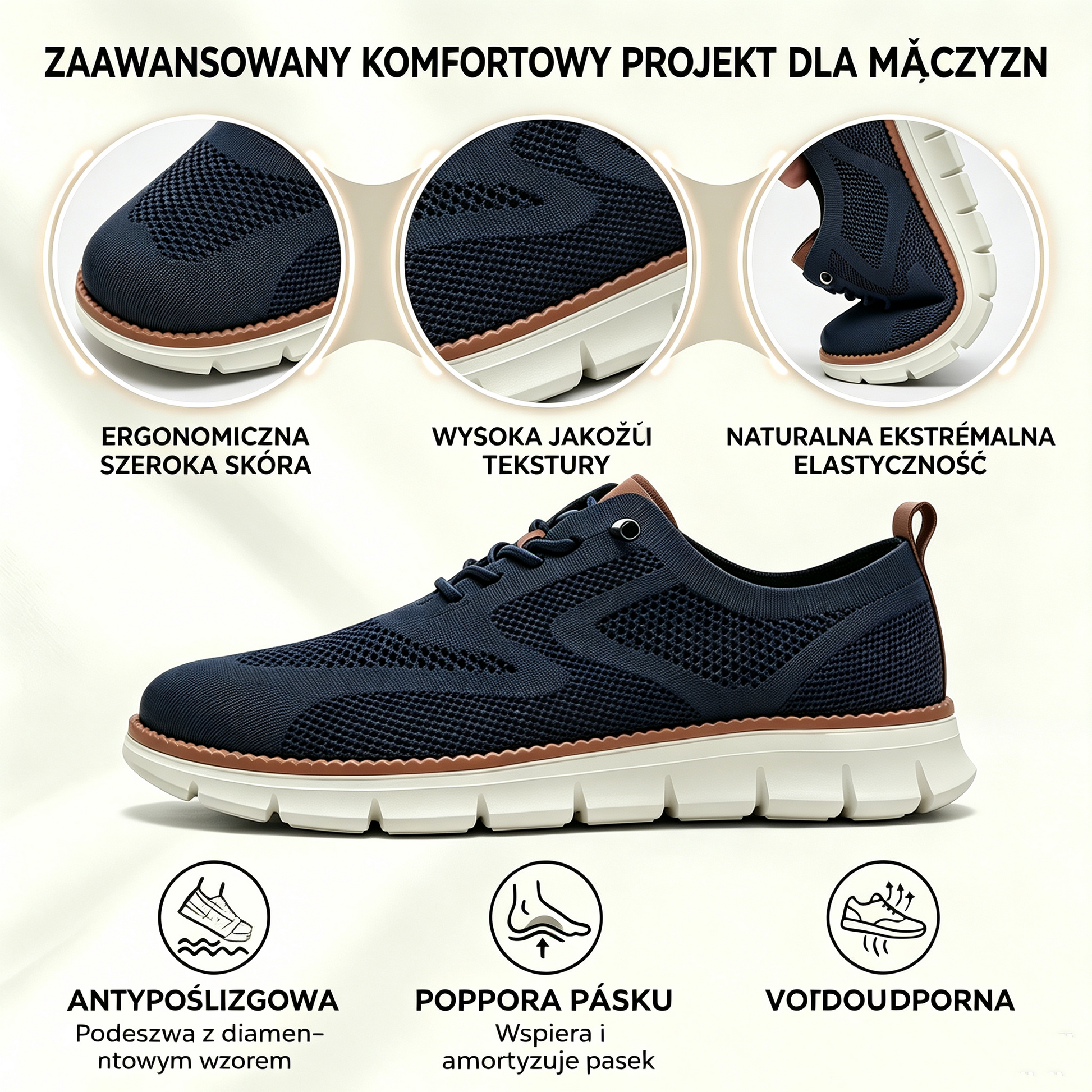 Dzisiejsza oferta specjalna: 50% zniżki! ⏰ Oddychające, antypoślizgowe mokasyny! Z podparciem łuku stopy i amortyzowaną podeszwą środkową pożegnaj się z bólem stóp.