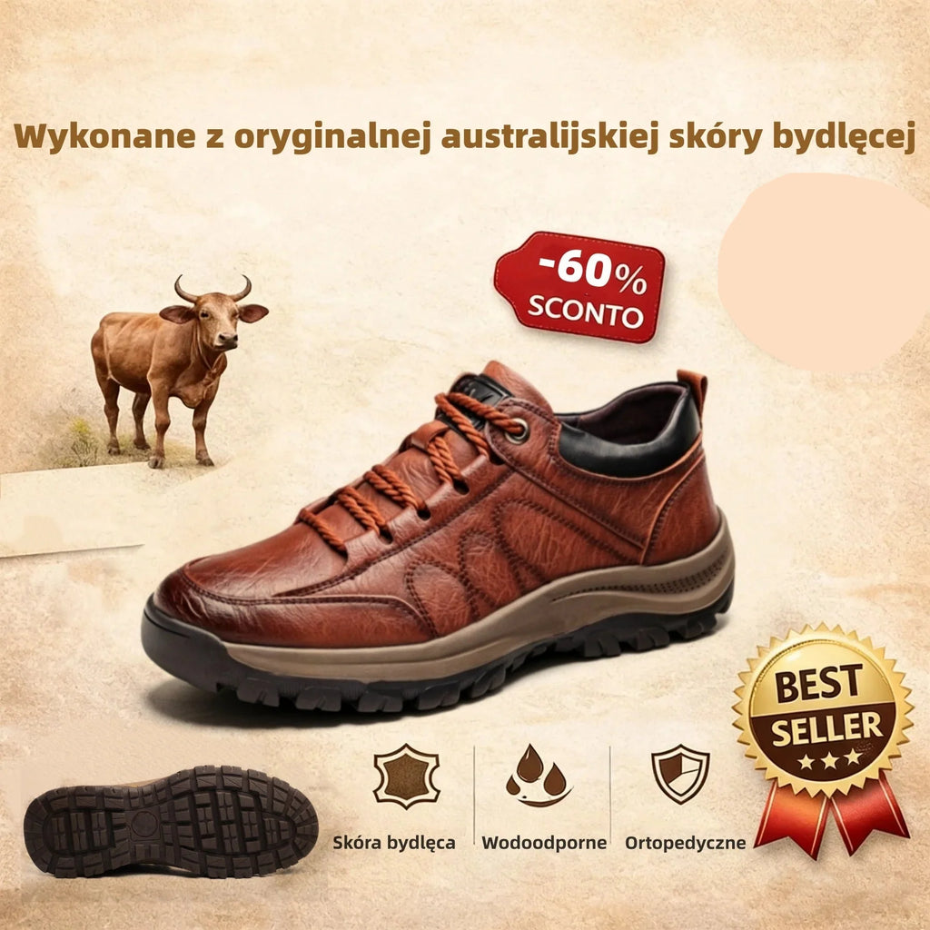(🔥60% zniżki dzisiaj - nie przegap!)OARONE®-Męskie skórzane buty ortopedyczne ✅ koniec bólu stóp, wygoda na cały dzień!