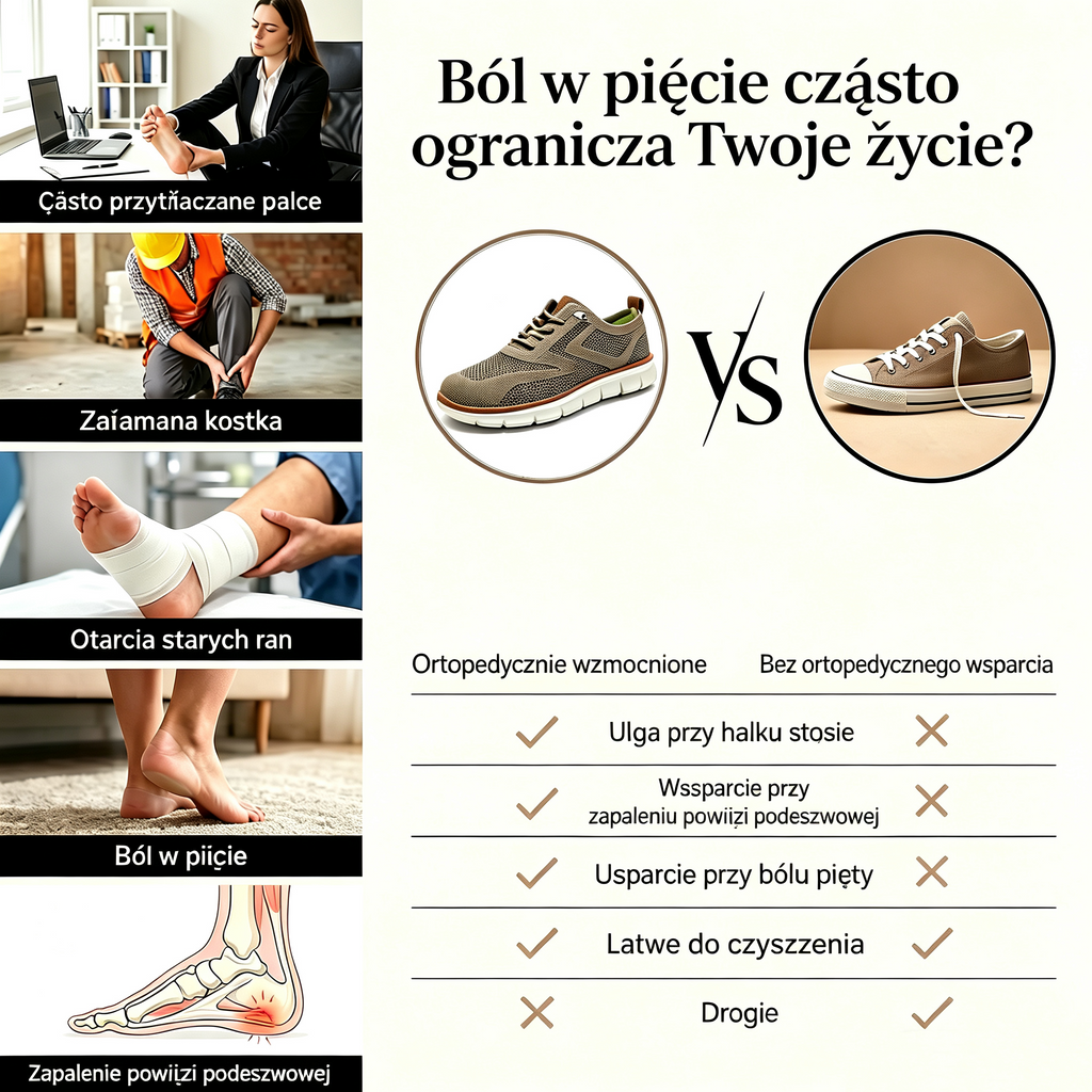Dzisiejsza oferta specjalna: 50% zniżki! ⏰ Oddychające, antypoślizgowe mokasyny! Z podparciem łuku stopy i amortyzowaną podeszwą środkową pożegnaj się z bólem stóp.