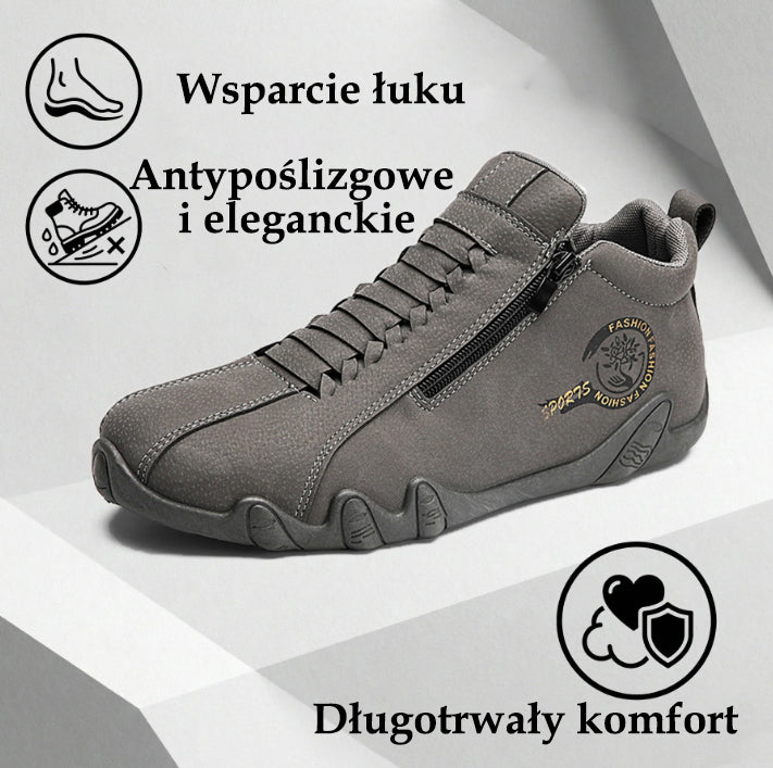 Męskie buty ortopedyczne Oarone® | Wykonane z oryginalnej australijskiej skóry bydlęcej | Szyte ręcznie, wodoodporne i antypoślizgowe ✅ Wsparcie łuku stopy – wygodne chodzenie