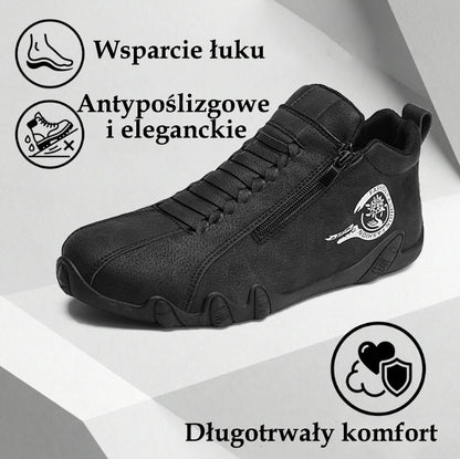 Męskie buty ortopedyczne Oarone® | Wykonane z oryginalnej australijskiej skóry bydlęcej | Szyte ręcznie, wodoodporne i antypoślizgowe ✅ Wsparcie łuku stopy – wygodne chodzenie