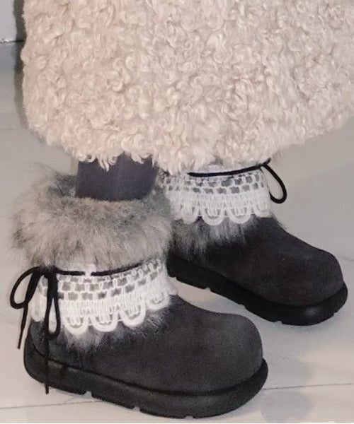 (🔥60% zniżki dzisiaj - nie przegap!)⏰ - Miękkie, wygodne i ciepłe buty z owczej skóry w stylu vintage ✅(z podparciem łuku stopy - aby złagodzić dyskomfort stóp)