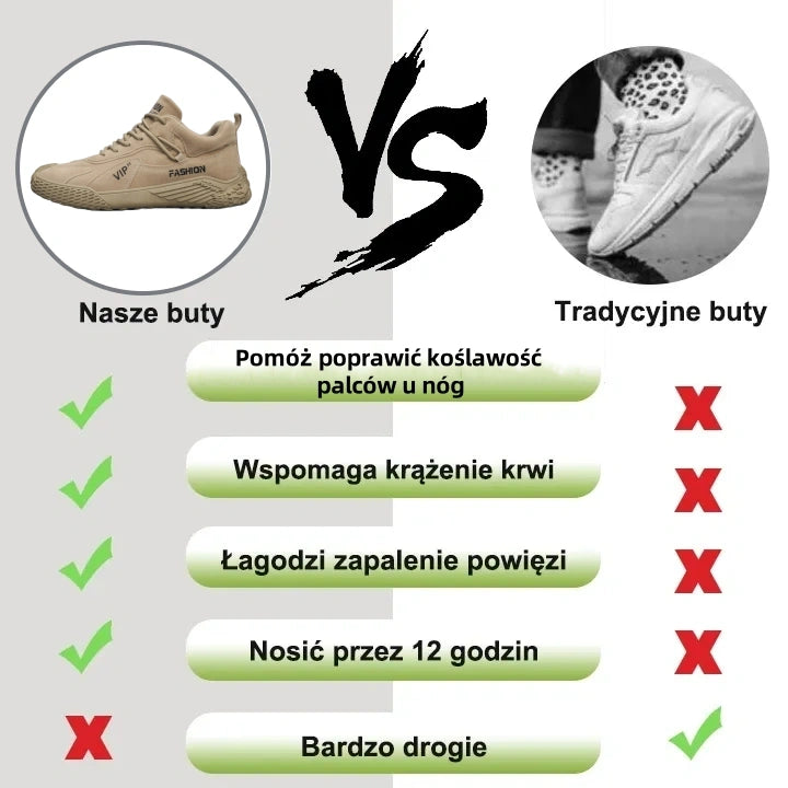 [🎁Dzisiaj 60% zniżki - Nie przegap tego] Ergonomicznie zaprojektowane buty ortopedyczne - konstrukcja z podparciem łuku stopy 👞 Pozbądź się dyskomfortu związanego z chodzeniem