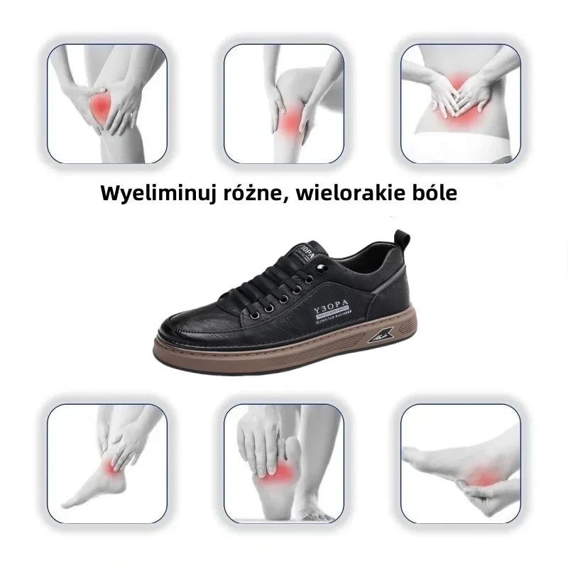 (🎉Ograniczona czasowo zniżka 50% - oferta ważna tylko dziś - nie przegap) - Męskie buty ortopedyczne wykonane z australijskiej skóry cielęcej ✅ Wygodne chodzenie i ulga w bólu
