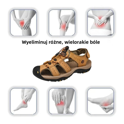 【🎁Dzisiejsza oferta 60% zniżki – Nie przegap tego】 Ergonomiczne sandały ortopedyczne ze skóry cielęcej – Bezbolesne chodzenie👞 Spraw, aby chodzenie było bardziej komfortowe