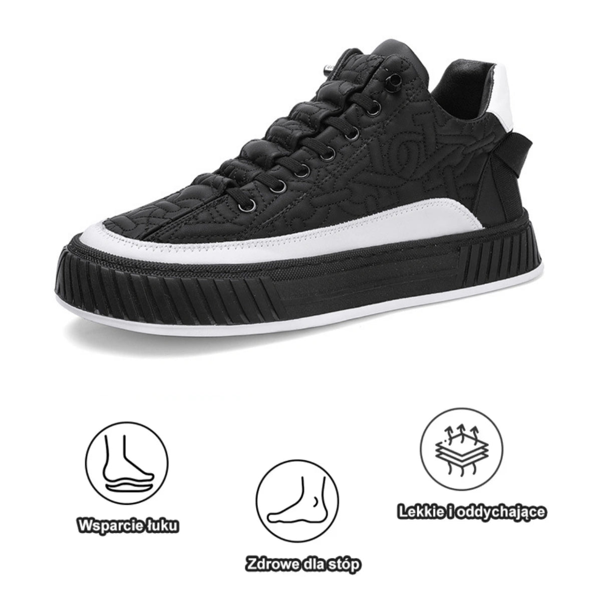 【🎁Ograniczona czasowo promocja – nie przegap!】Męskie, antypoślizgowe, ortopedyczne buty codzienne👞 Wsparcie łuku stopy, pozbądź się bólu stóp w trzy dni✅