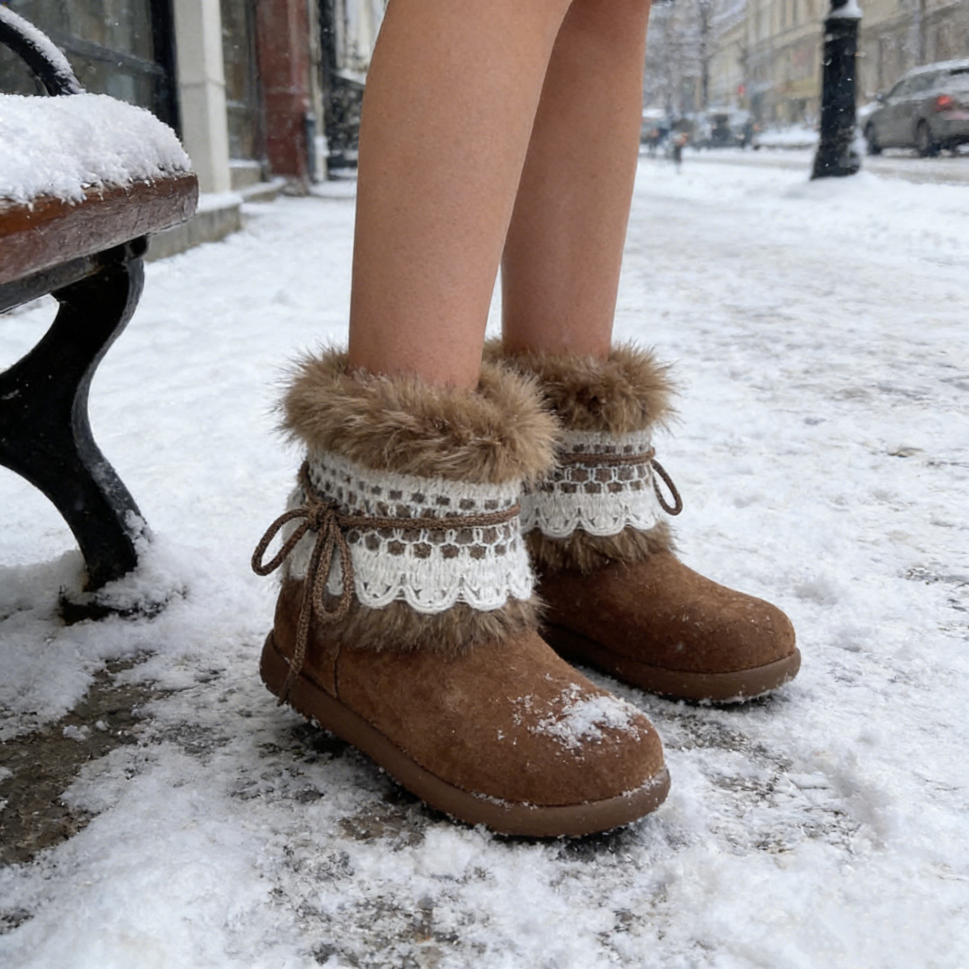 (🔥60% zniżki dzisiaj - nie przegap!)⏰ - Miękkie, wygodne i ciepłe buty z owczej skóry w stylu vintage ✅(z podparciem łuku stopy - aby złagodzić dyskomfort stóp)