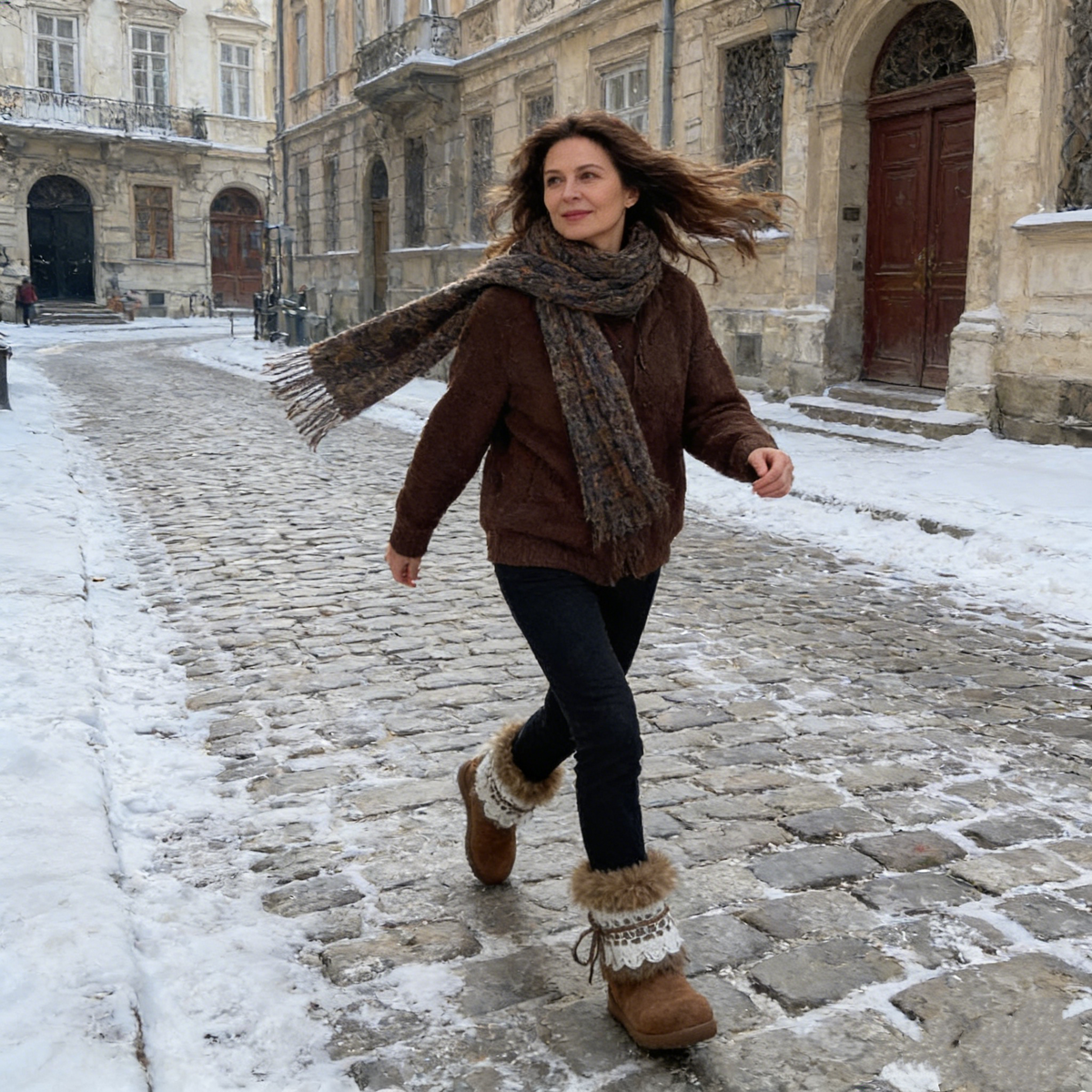 (🔥60% zniżki dzisiaj - nie przegap!)⏰ - Miękkie, wygodne i ciepłe buty z owczej skóry w stylu vintage ✅(z podparciem łuku stopy - aby złagodzić dyskomfort stóp)