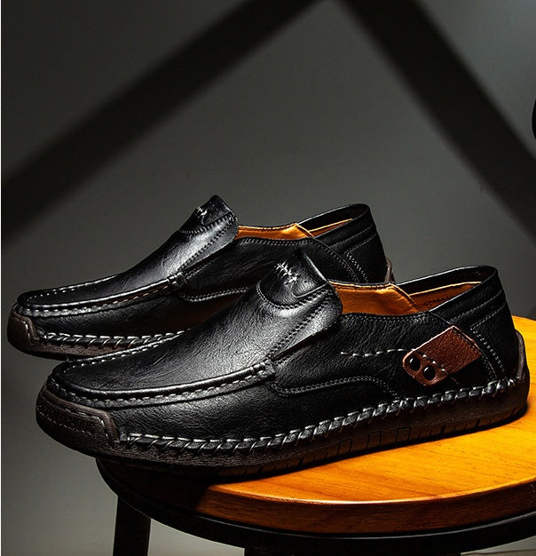 [Ograniczony czas: 60% zniżki i bezpłatne skarpety z wysokiej jakości bawełny] Stylowe, miękkie i wygodne skórzane buty (wsparcie łuku ułatwia chodzenie)