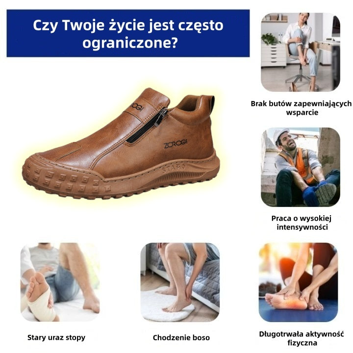 OARONE® | 🐂 Wykonane z włoskiej skóry | Z podparciem łuku stopy ✅ Miękkie i wygodne, zapewniają natychmiastowy komfort.
