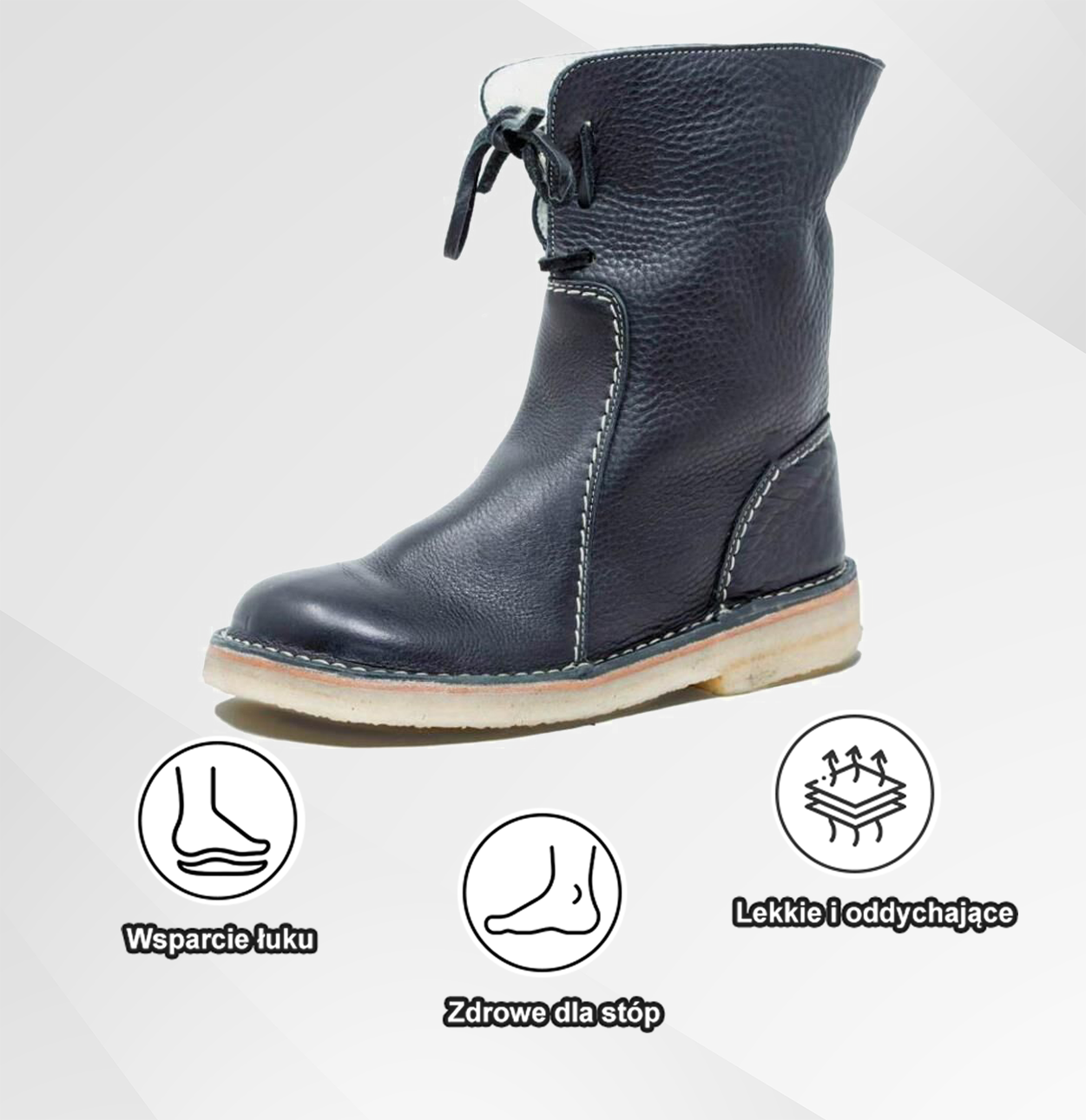 Oarone® | Miękkie i wygodne, zabytkowe buty z owczej skóry | Z podparciem łuku stopy ułatwiającym chodzenie)