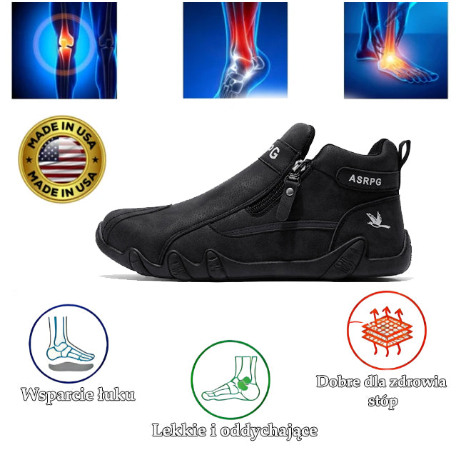 🔥 Ręcznie szyte, oryginalne, australijskie skórzane buty 👞 Łatwe zakładanie i zdejmowanie ✅ Wsparcie łuku stopy łagodzące ból - Wodoodporne i antypoślizgowe