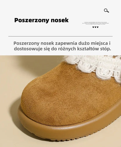 (🔥60% zniżki dzisiaj - nie przegap!)⏰ - Miękkie, wygodne i ciepłe buty z owczej skóry w stylu vintage ✅(z podparciem łuku stopy - aby złagodzić dyskomfort stóp)