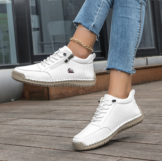 OARONE® | Wysokie, skórzane buty ortopedyczne z ergonomicznym podparciem łuku stopy i antypoślizgową podeszwą zapewniają wyjątkowy komfort!